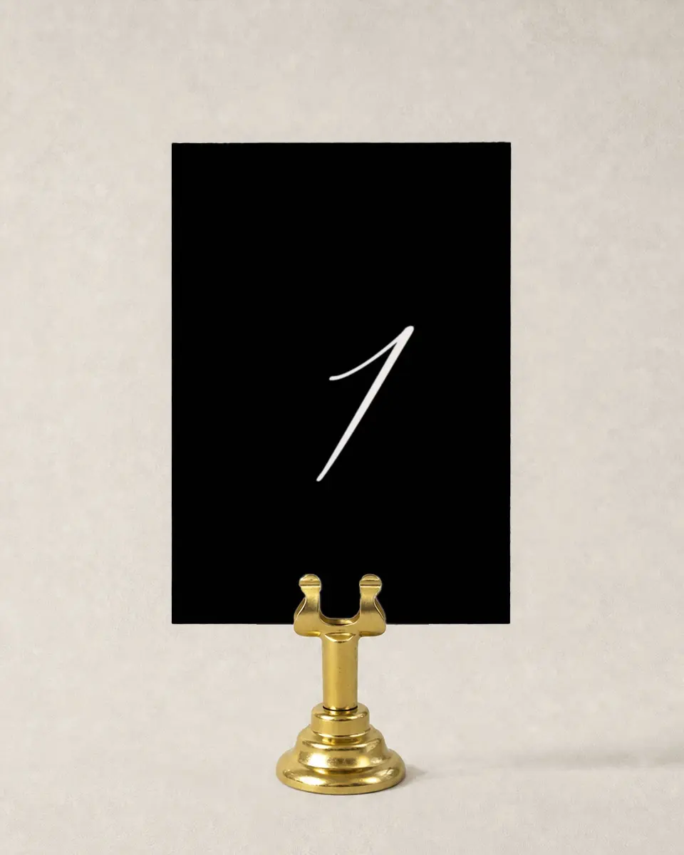 This is a 3½" x 5" Wedding Table Number called Commonwealth Club printed in full color