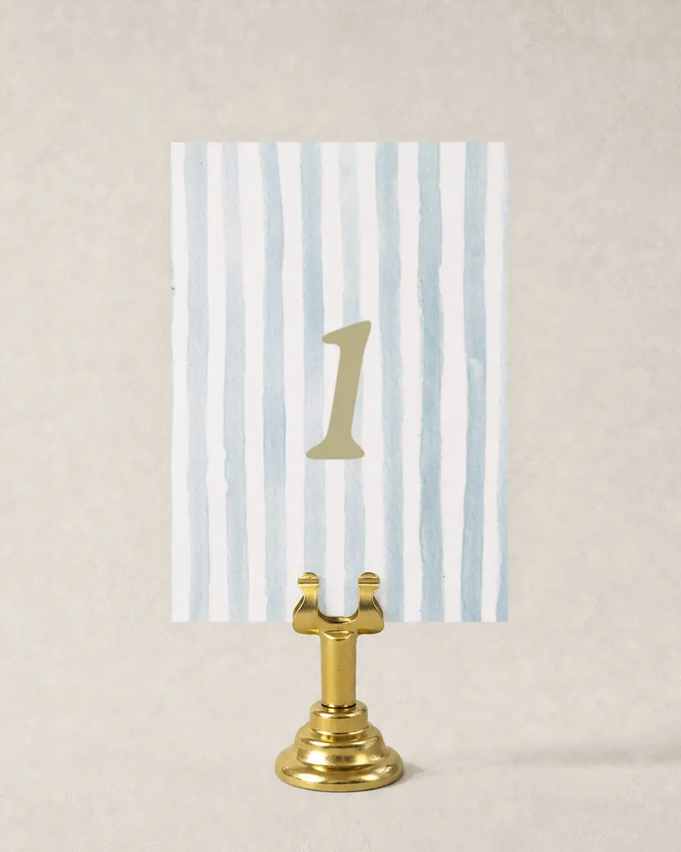 This is a 3½" x 5" Wedding Table Number called Soft Meadows printed in full color