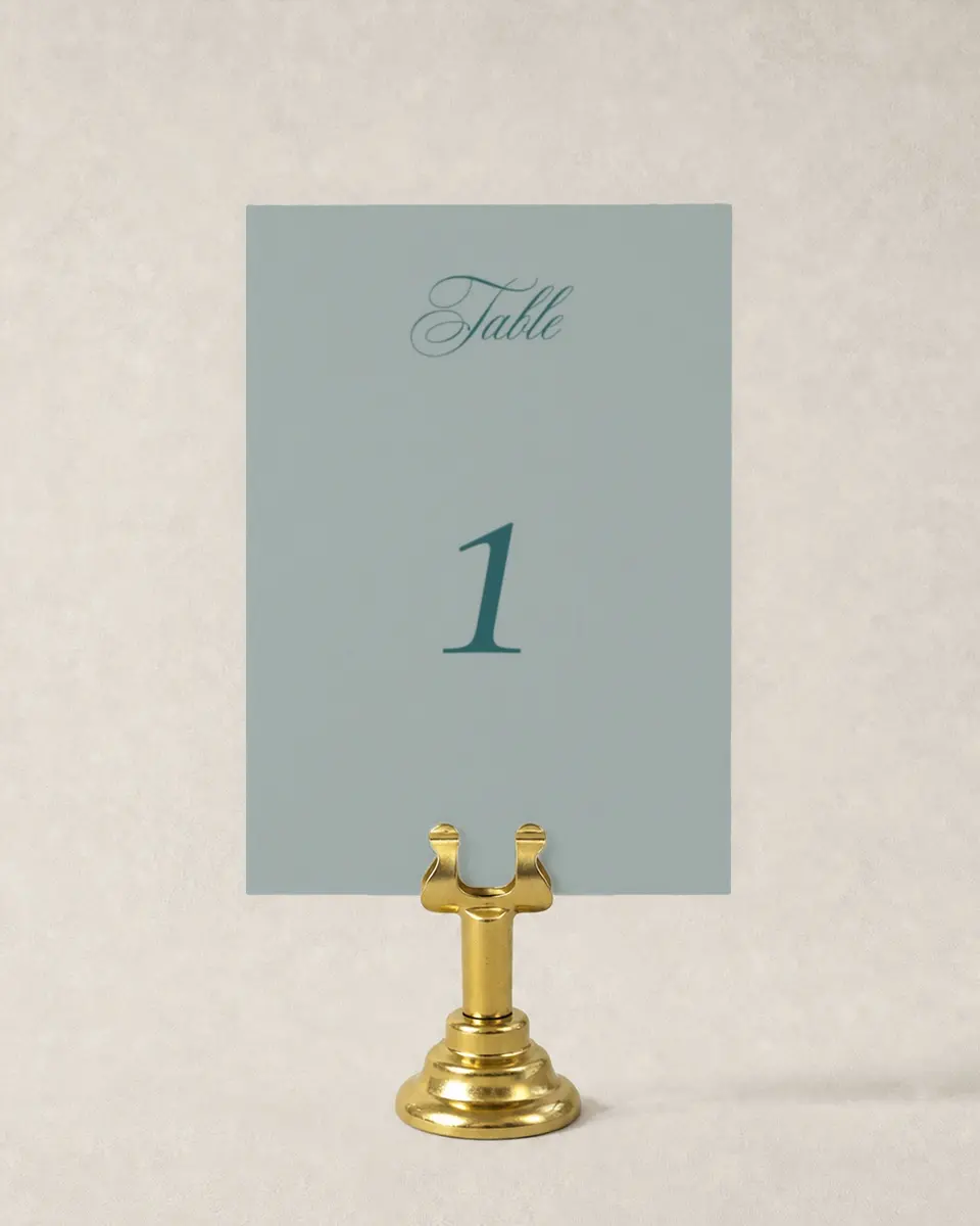 This is a 3½" x 5" Wedding Table Number called Delicate Vintage printed in full color