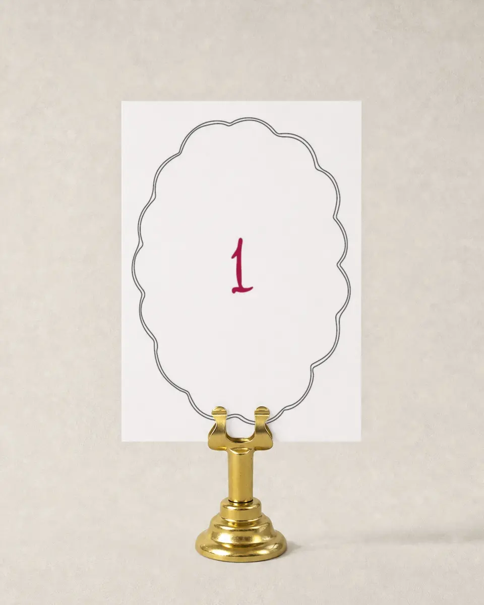 This is a 3½" x 5" Wedding Table Number called Love Dove printed in full color