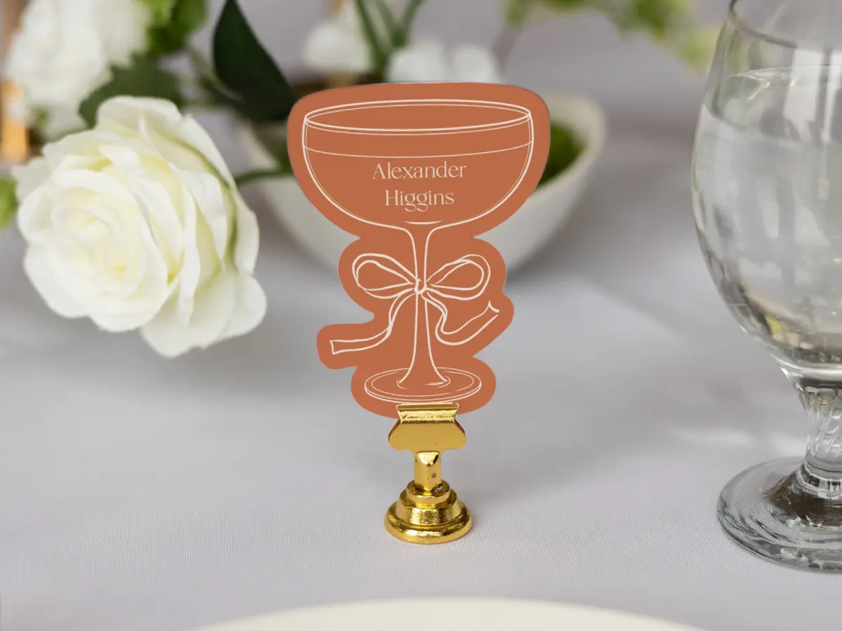 Coupe Glass Place Cards