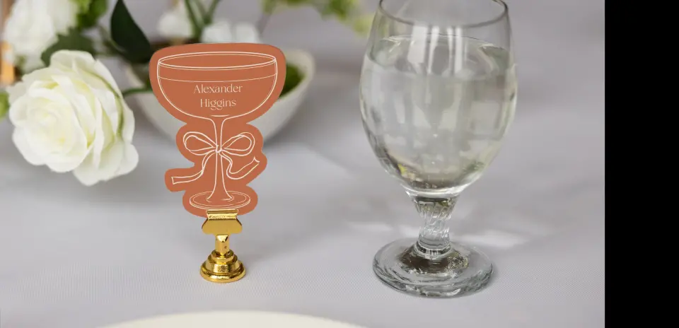 Coupe Glass Place Cards