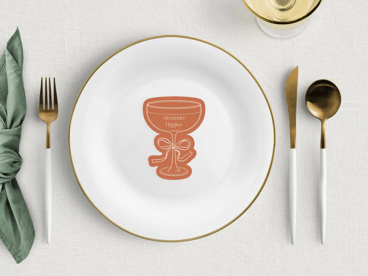 Coupe Glass Place Cards