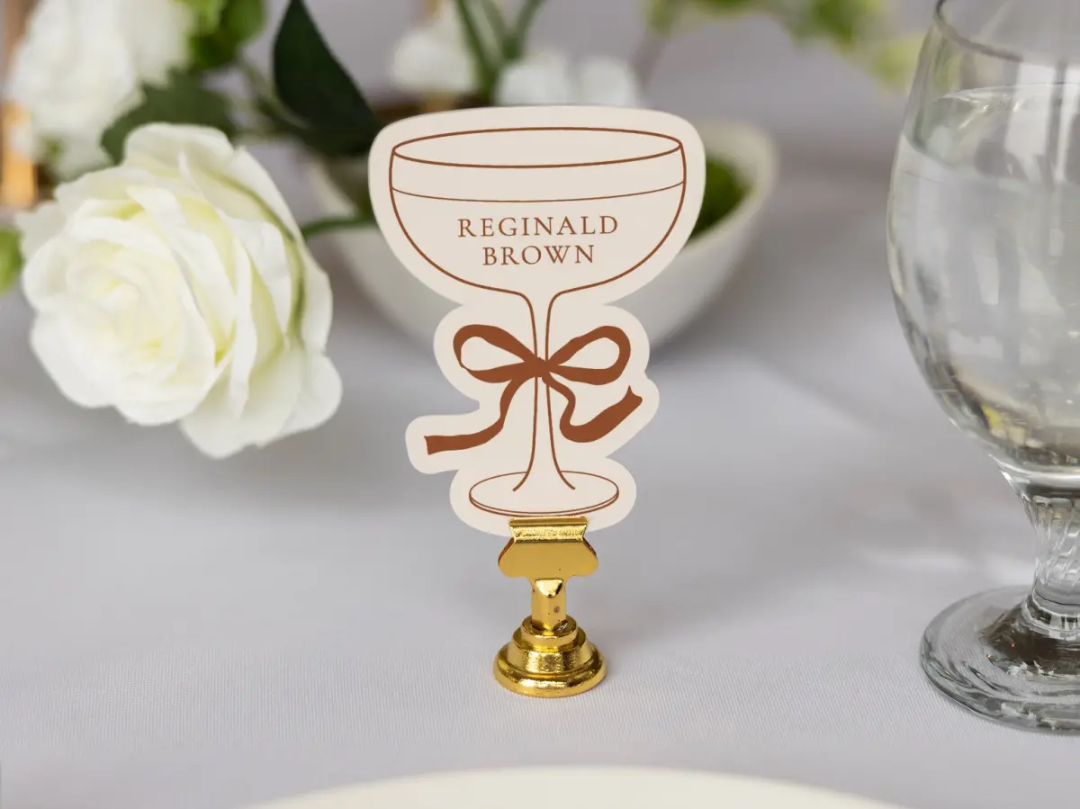 Coupe Glass Place Cards