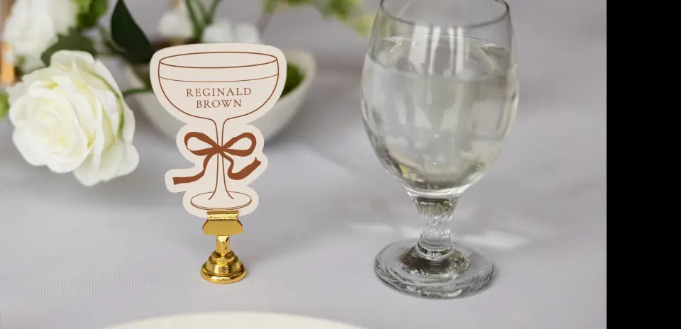 Coupe Glass Place Cards