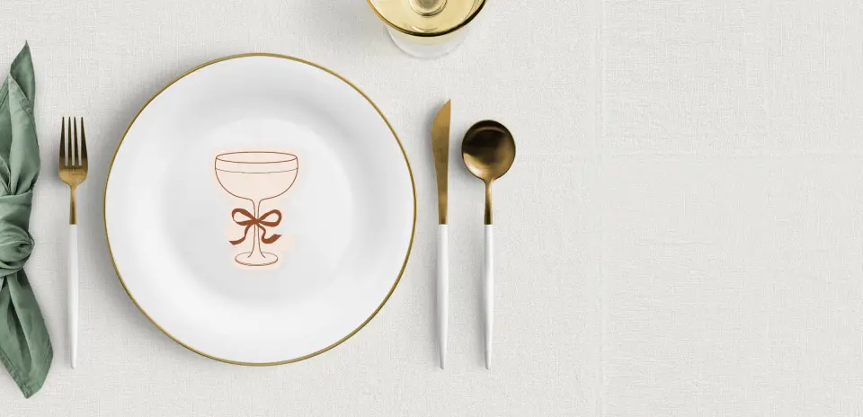 Coupe Glass Place Cards