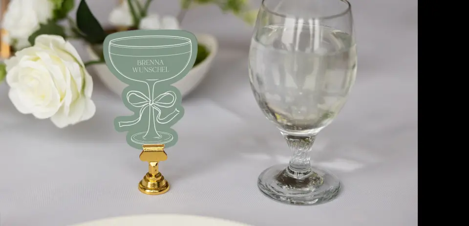 Coupe Glass Place Cards