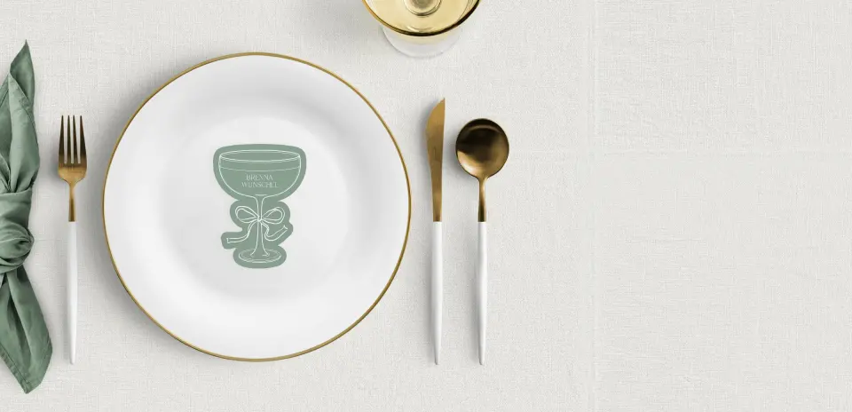 Coupe Glass Place Cards