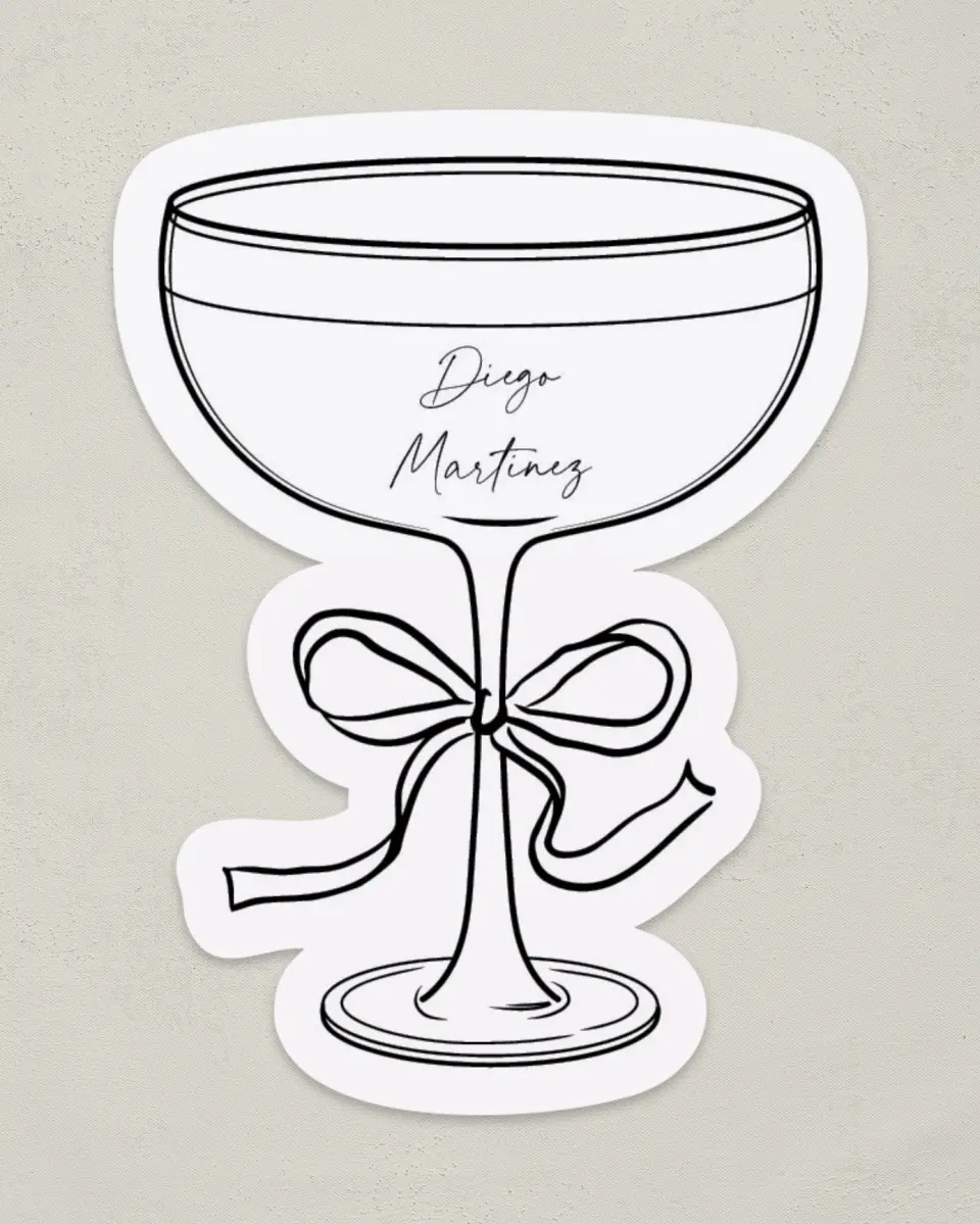 This is a 3" x 4" Wedding Place Card called The Lauren printed in full color on Premium Smooth paper