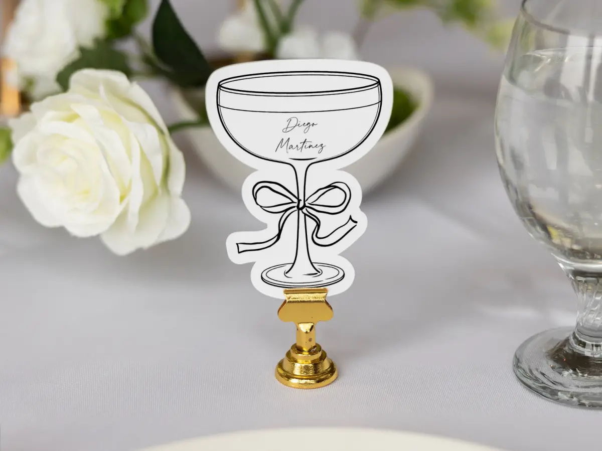 Coupe Glass Place Cards