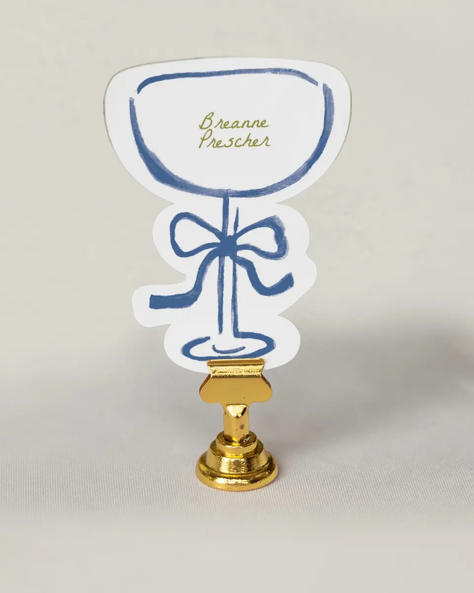 This is a 3" x 4" Wedding Place Card called Positano Daydream printed in full color on Premium Smooth paper