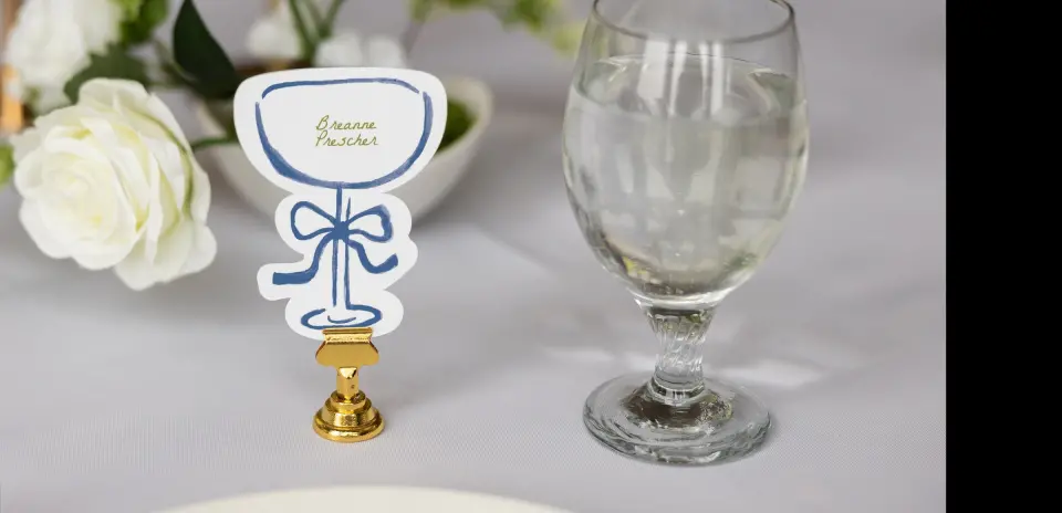 Coupe Glass Place Cards