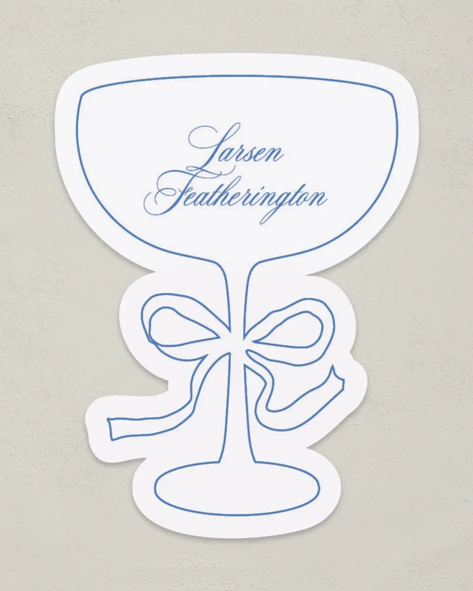 This is a 3" x 4" Wedding Place Card called Bradley printed in full color on Premium Smooth paper