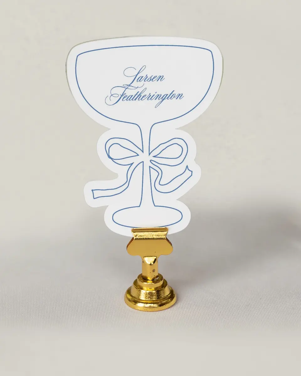 This is a 3" x 4" Wedding Place Card called Bradley printed in full color on Premium Smooth paper