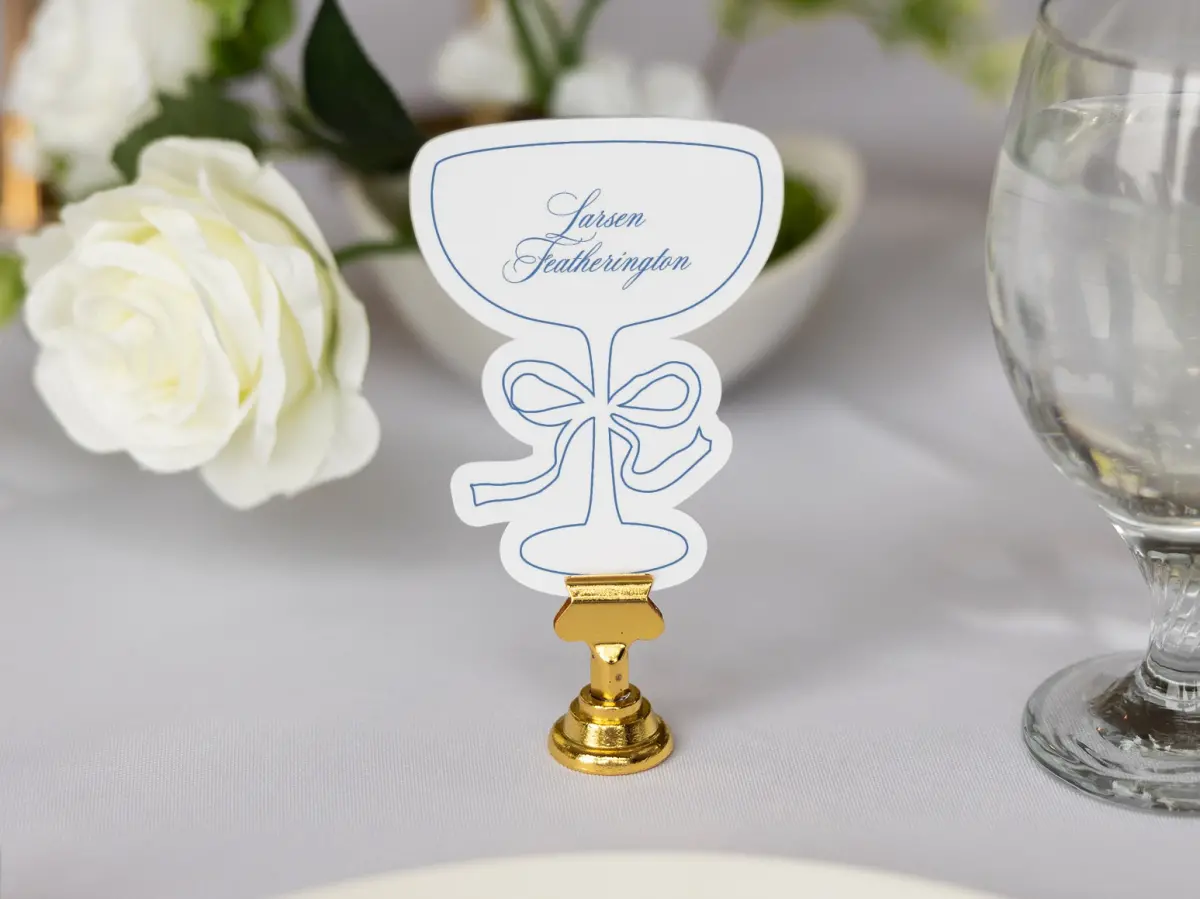 Coupe Glass Place Cards