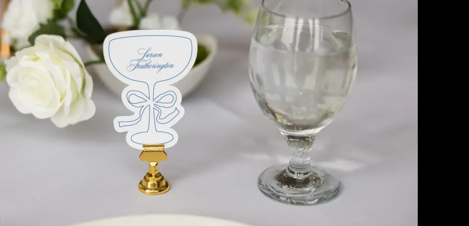Coupe Glass Place Cards