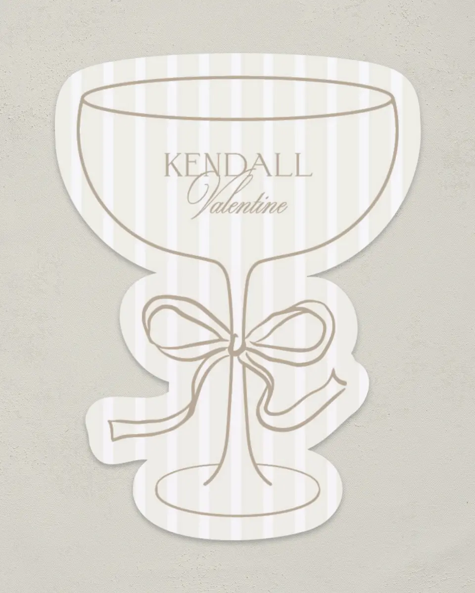 This is a 3" x 4" Wedding Place Card called Kensington printed in full color on Premium Smooth paper