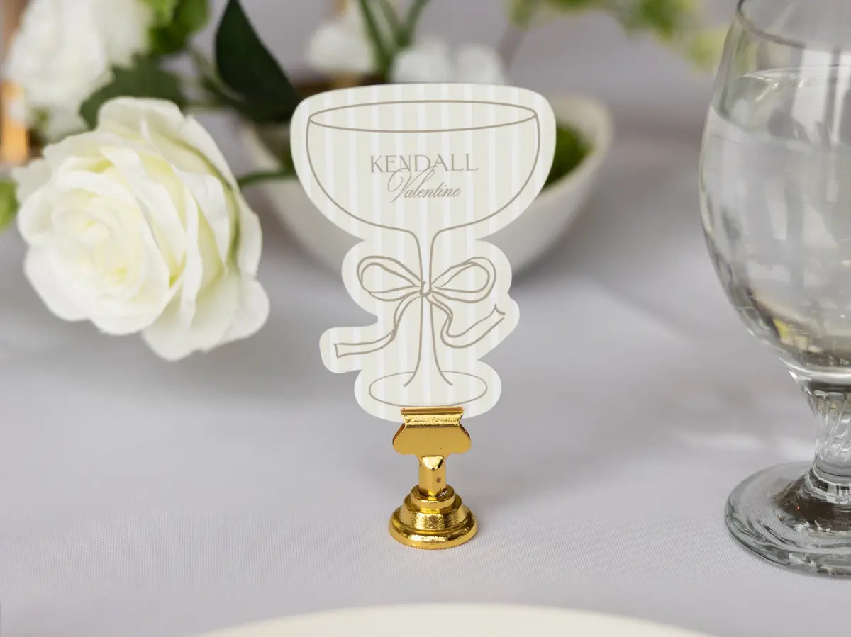 Coupe Glass Place Cards