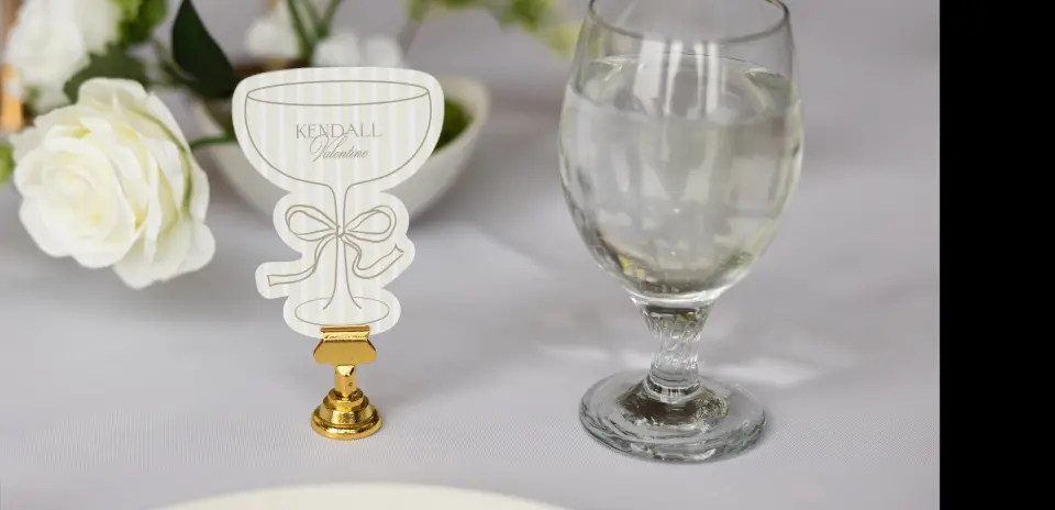 Coupe Glass Place Cards