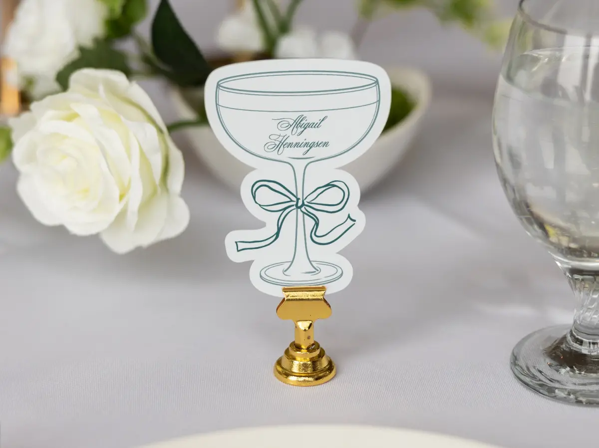 Coupe Glass Place Cards