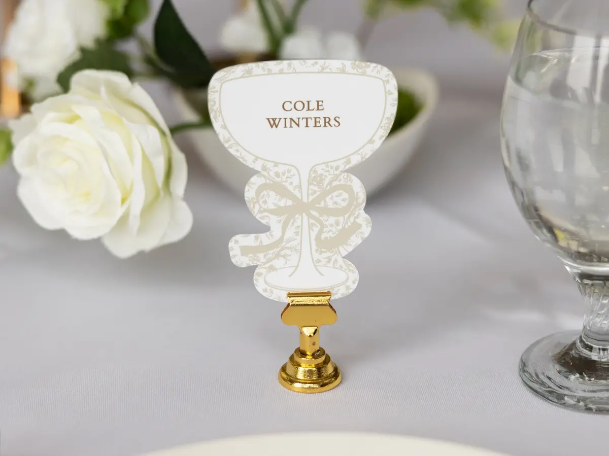 Coupe Glass Place Cards