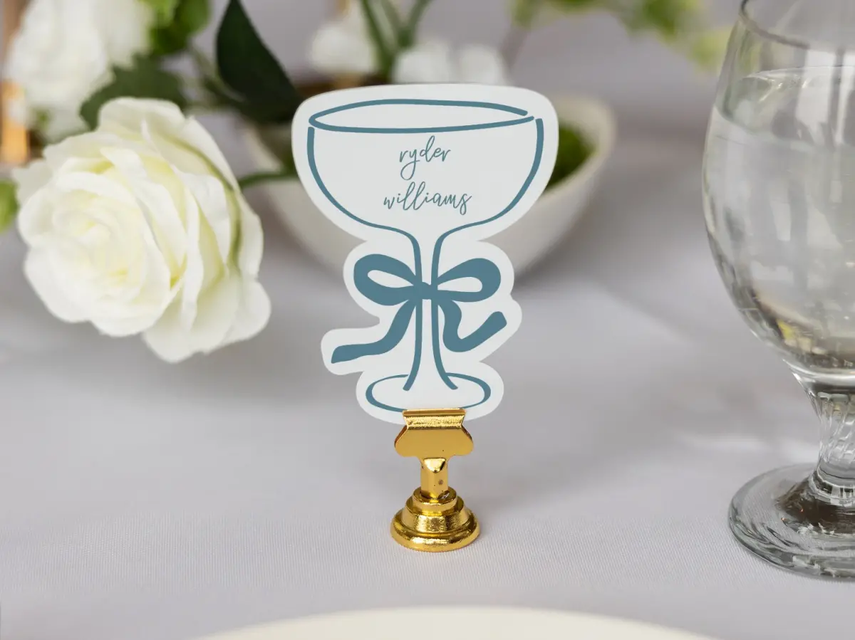 Coupe Glass Place Cards