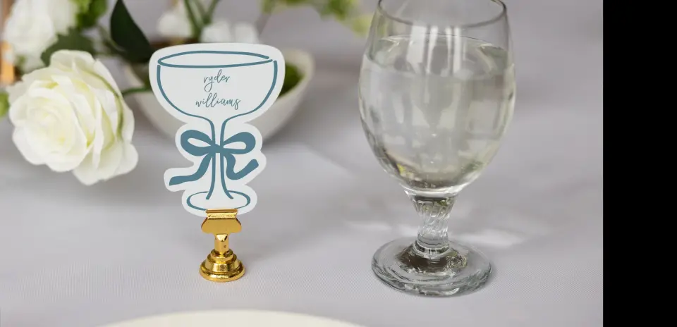 Coupe Glass Place Cards