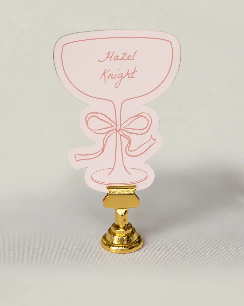 This is a 3" x 4" Wedding Place Card called Maritime Vows printed in full color on Premium Smooth paper