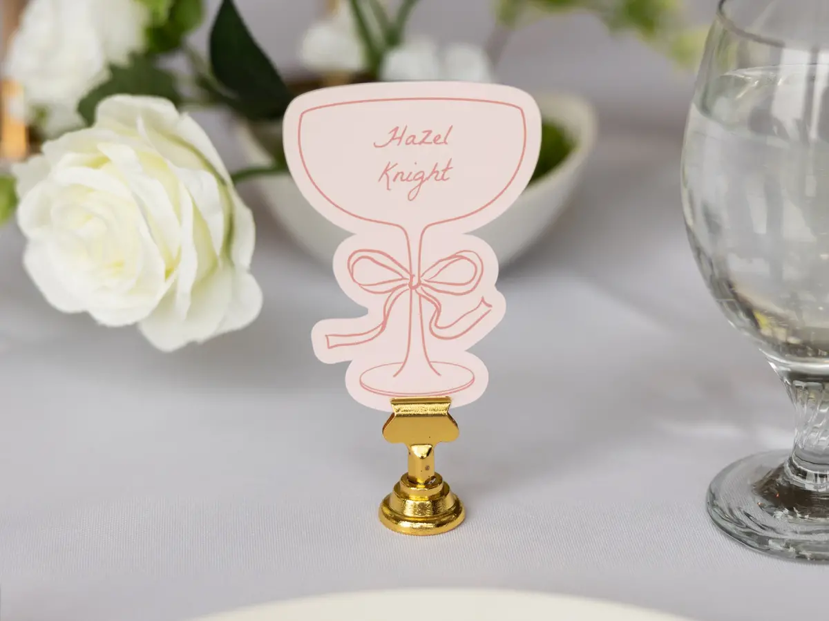 Coupe Glass Place Cards