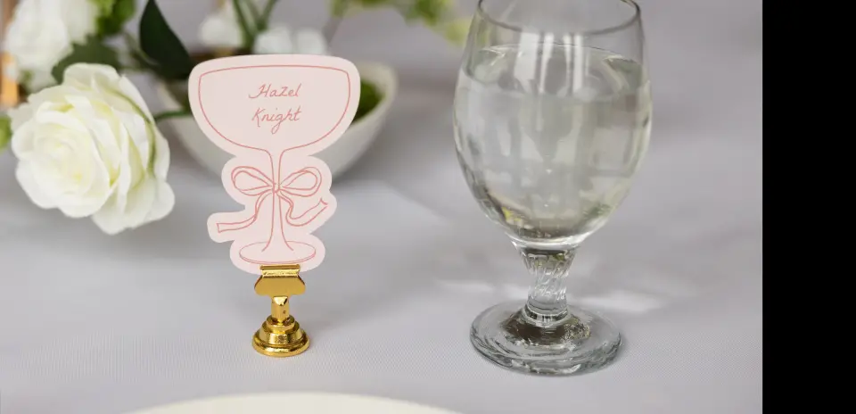 Coupe Glass Place Cards