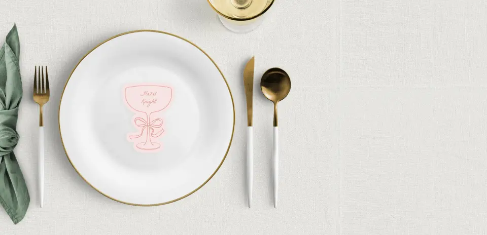 Coupe Glass Place Cards