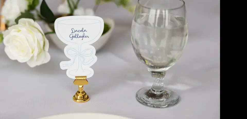 Coupe Glass Place Cards