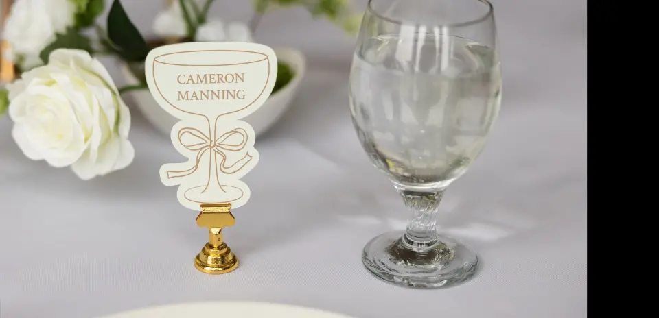 Coupe Glass Place Cards