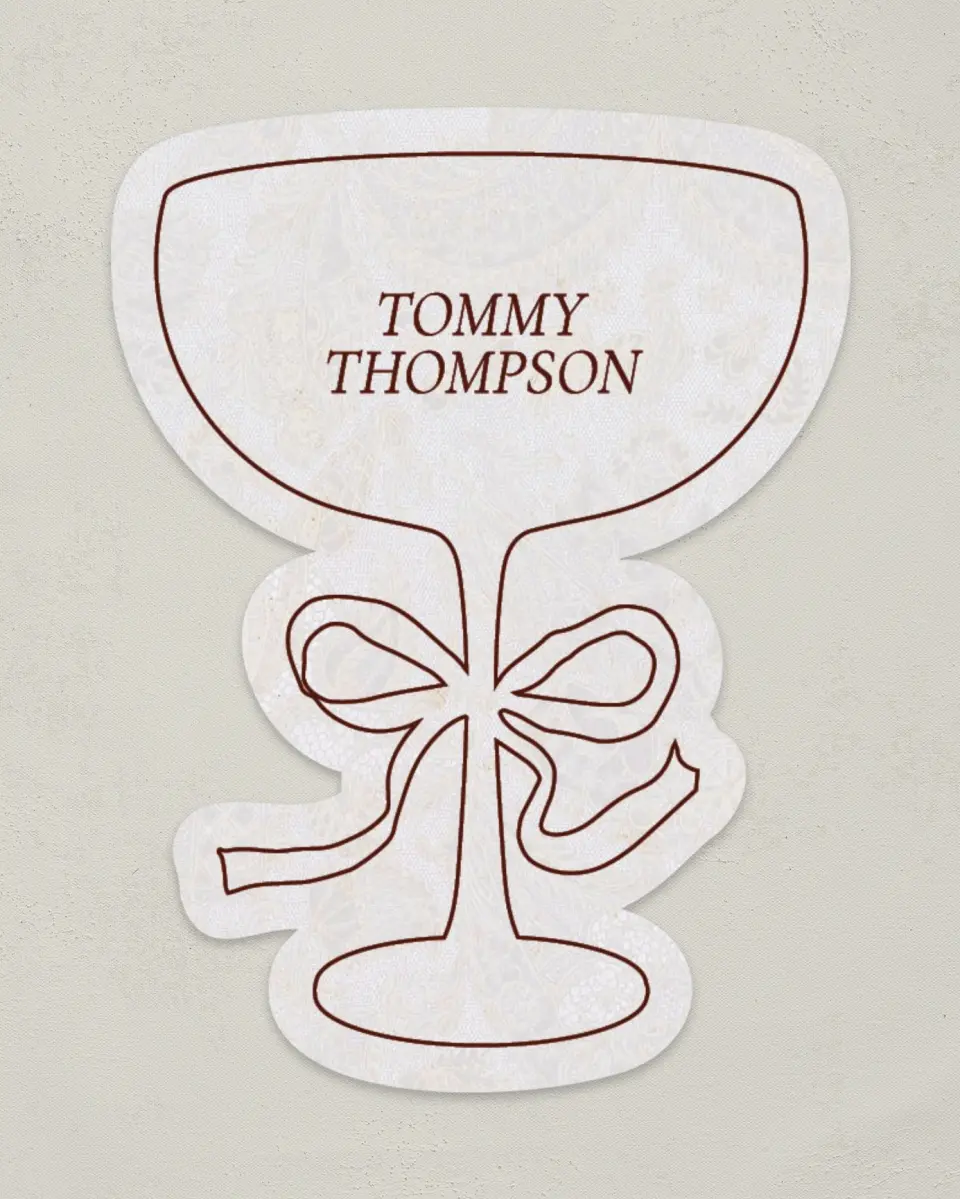 This is a 3" x 4" Wedding Place Card called Trimmed Lace printed in full color on Premium Smooth paper