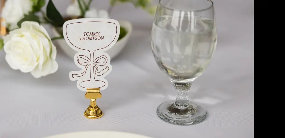 Coupe Glass Place Cards