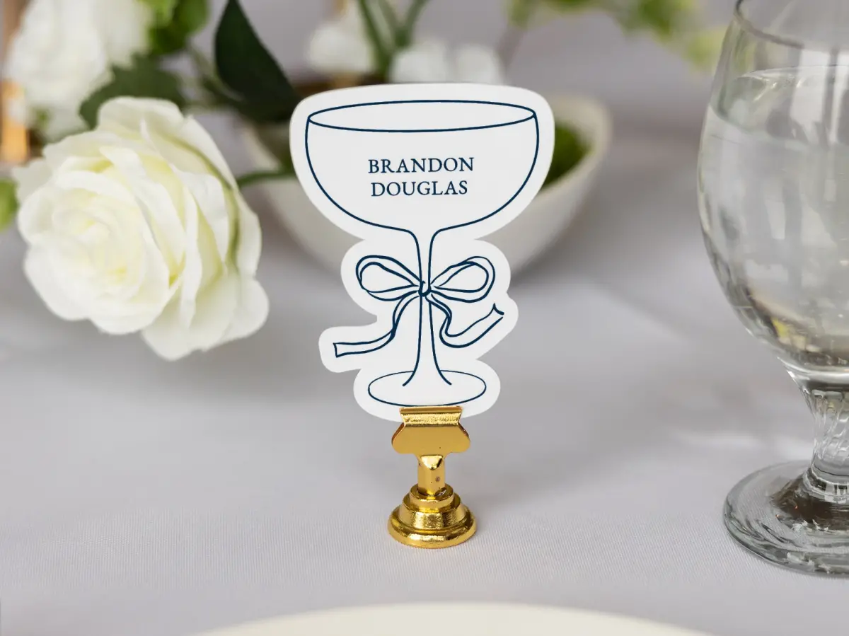 Coupe Glass Place Cards
