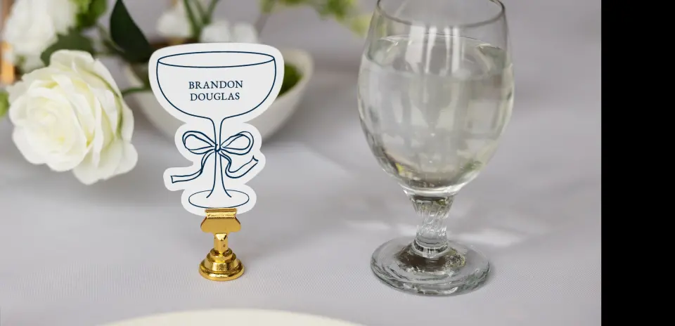 Coupe Glass Place Cards