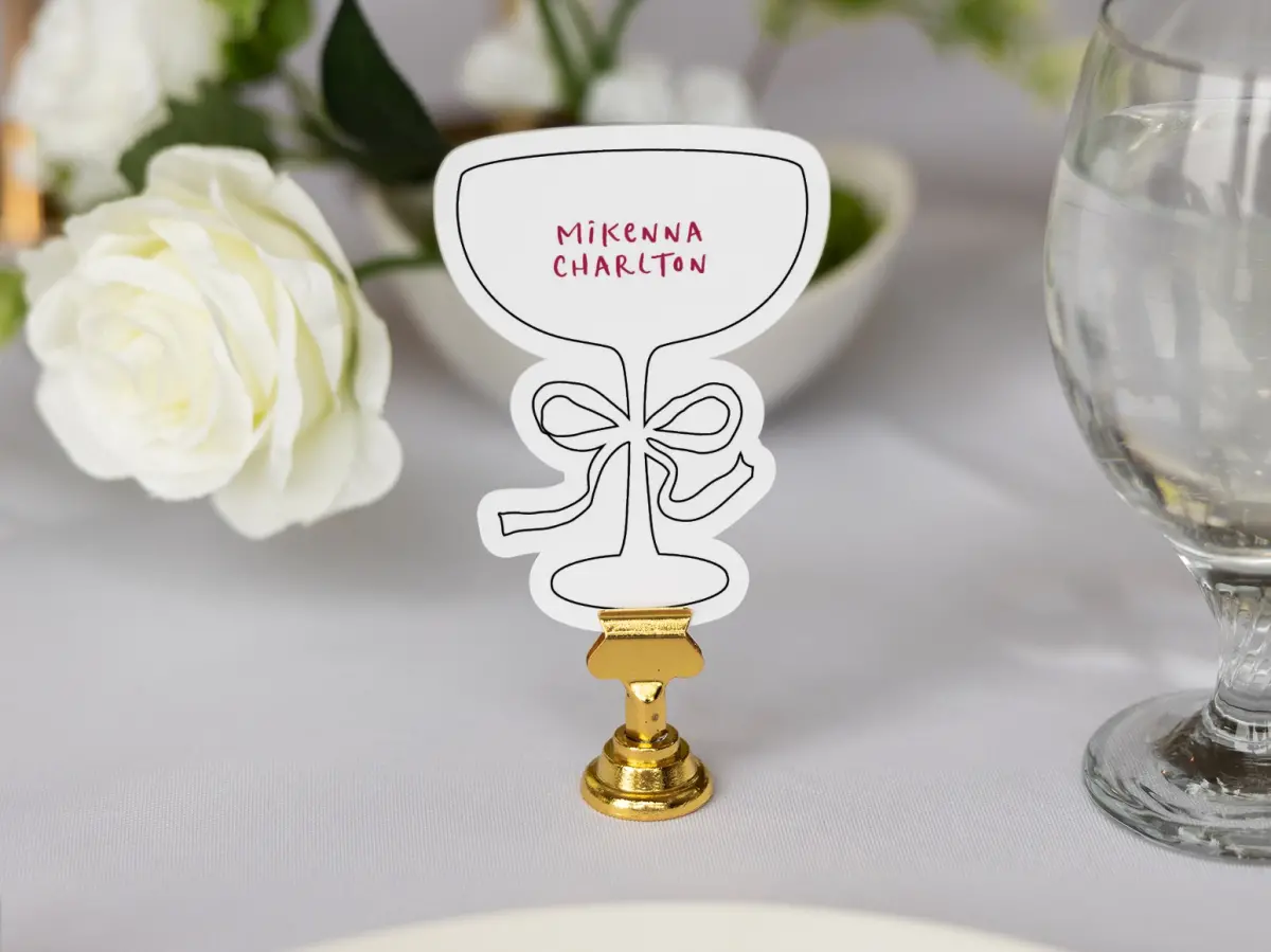 Coupe Glass Place Cards