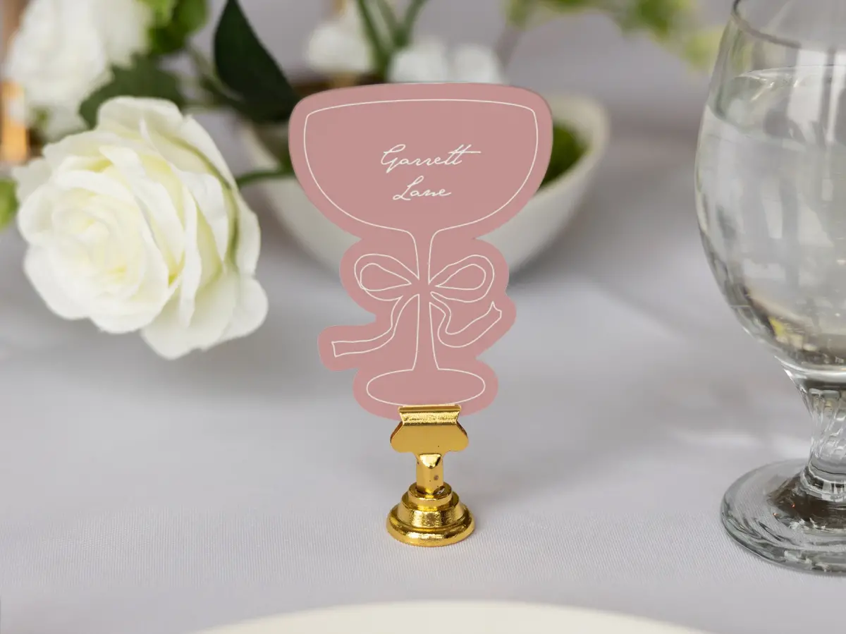 Coupe Glass Place Cards