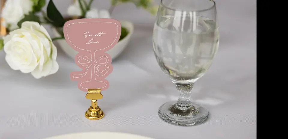Coupe Glass Place Cards