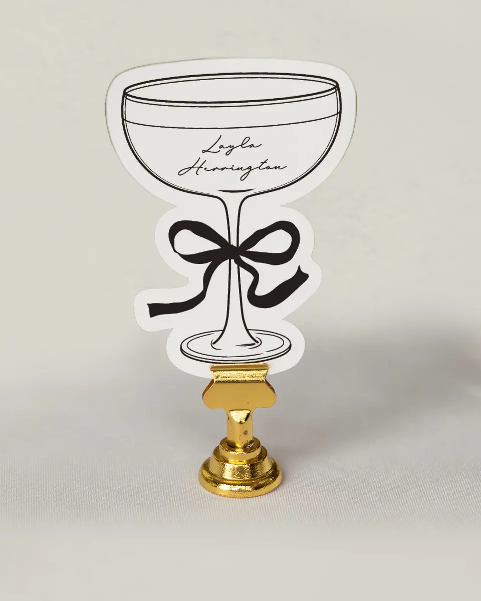 This is a 3" x 4" Wedding Place Card called Opulent Endearment printed in full color on Premium Smooth paper