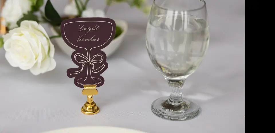 Coupe Glass Place Cards