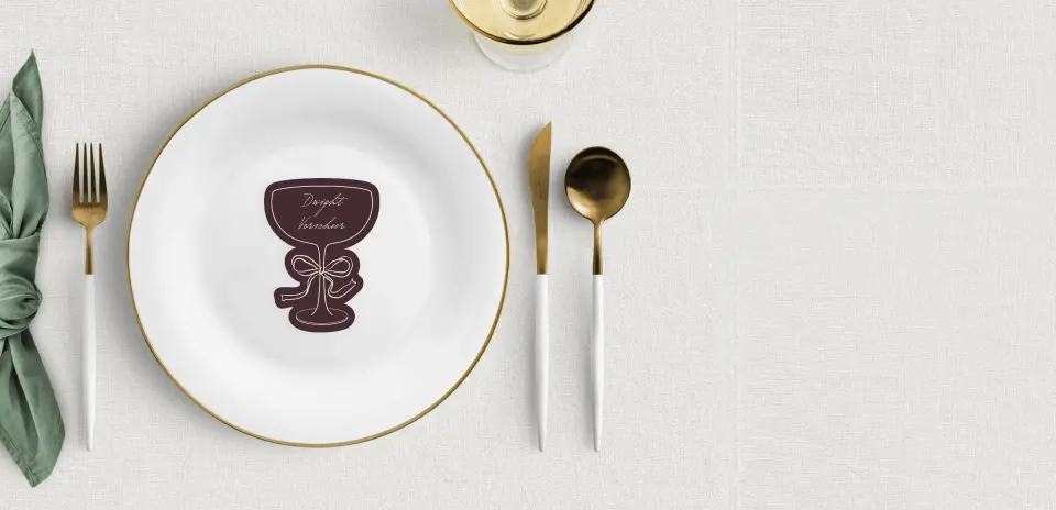 Coupe Glass Place Cards