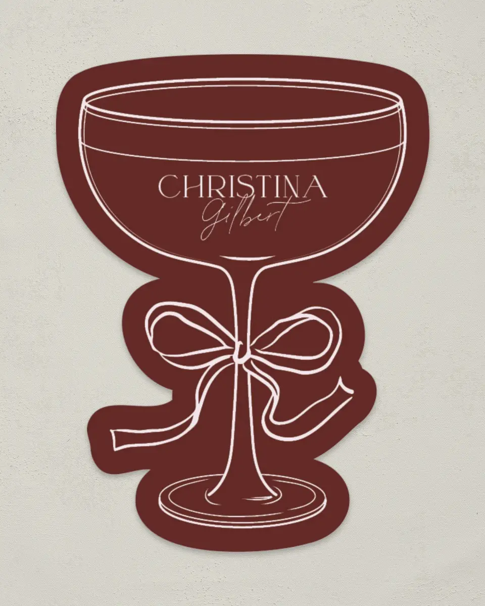 This is a 3" x 4" Wedding Place Card called Gorgeous Goblet printed in full color on Premium Smooth paper