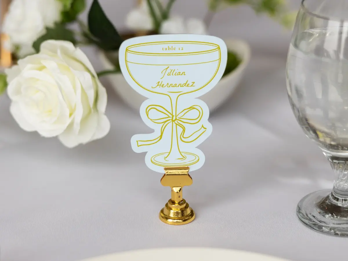Coupe Glass Place Cards