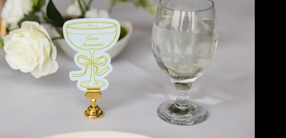Coupe Glass Place Cards