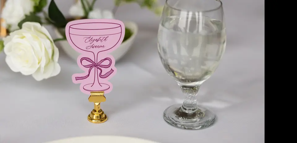 Coupe Glass Place Cards