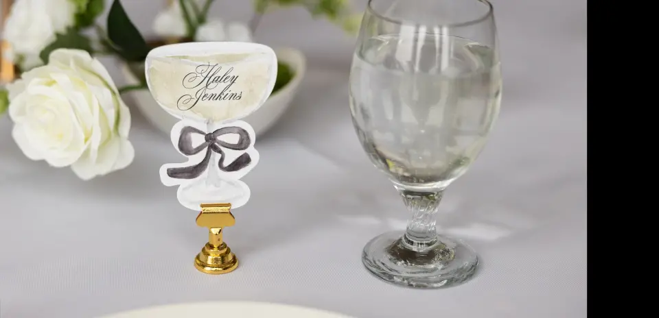 Coupe Glass Place Cards