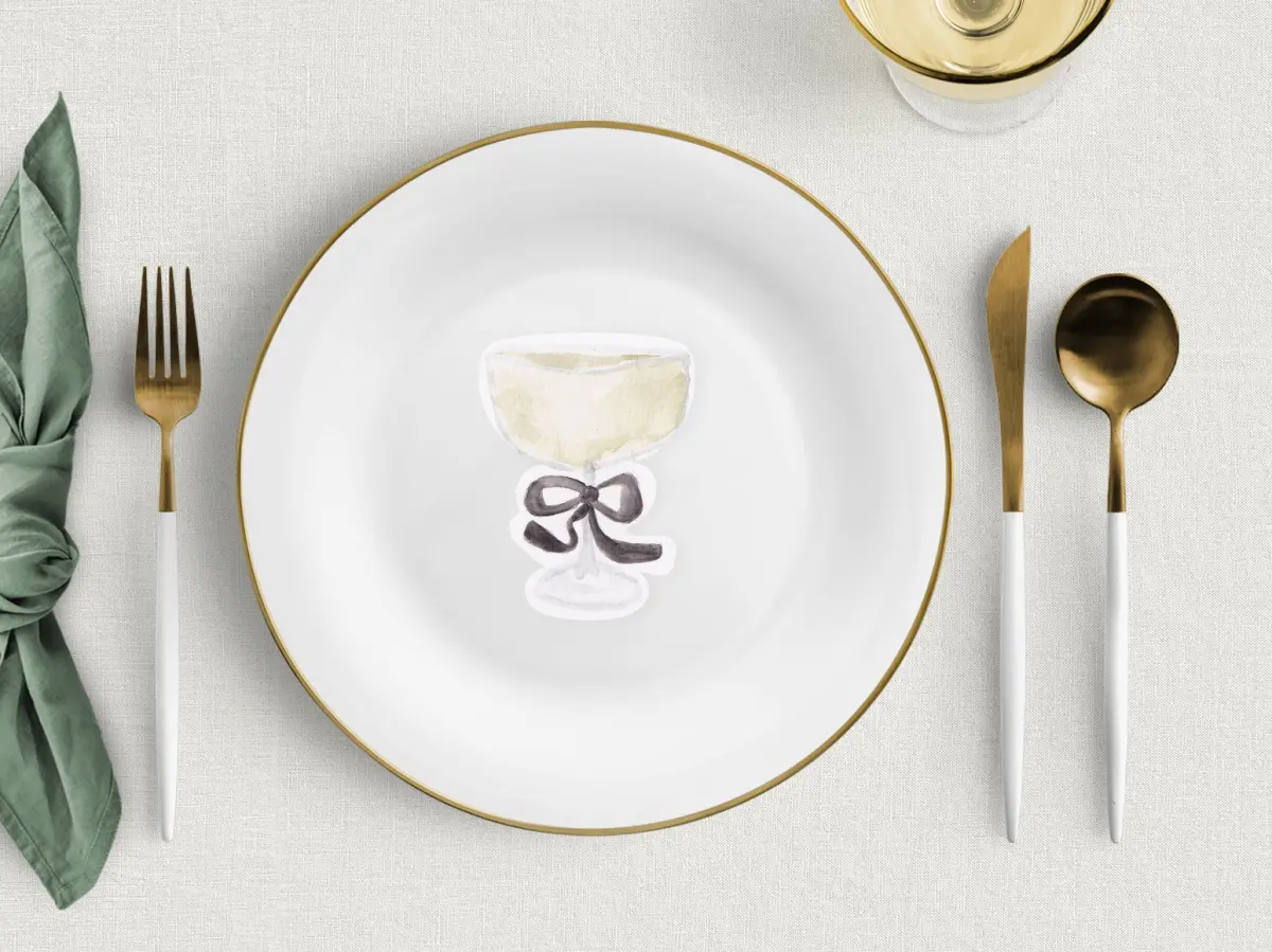Coupe Glass Place Cards