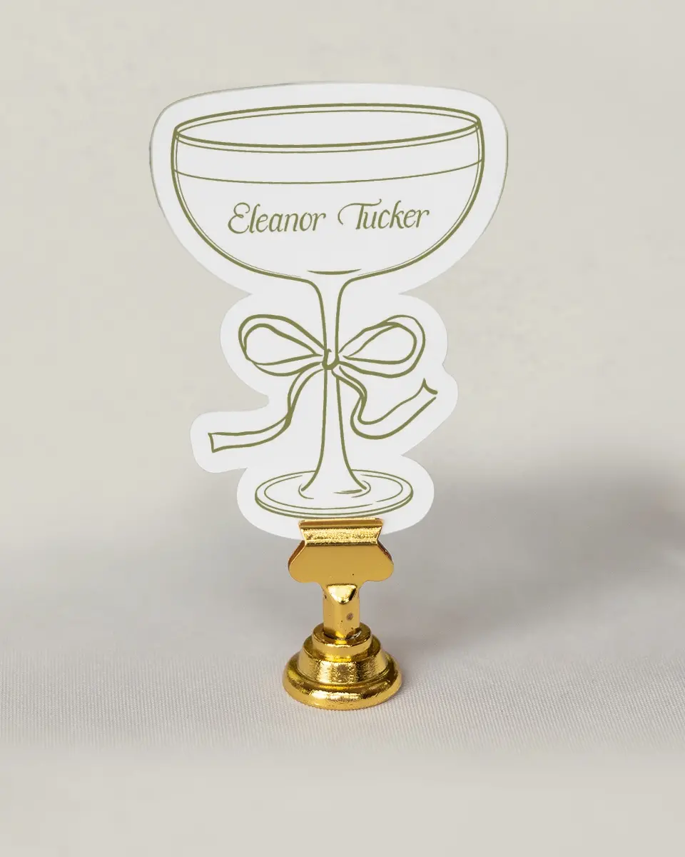 This is a 3" x 4" Wedding Place Card called The Rosemary printed in full color on Premium Smooth paper